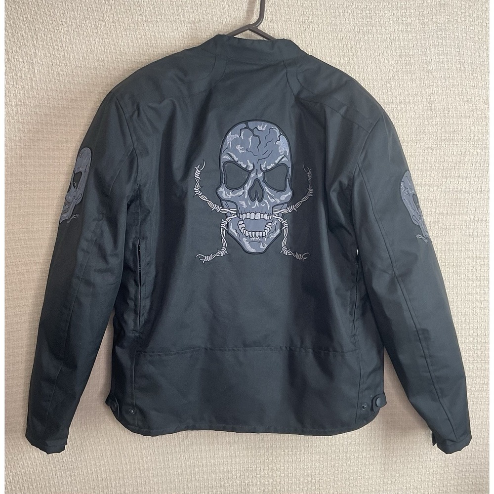 Revolution Gear Textile Armour Motorcycle Jacket Men's Size Large Black WornOnc - Picture 8 of 13